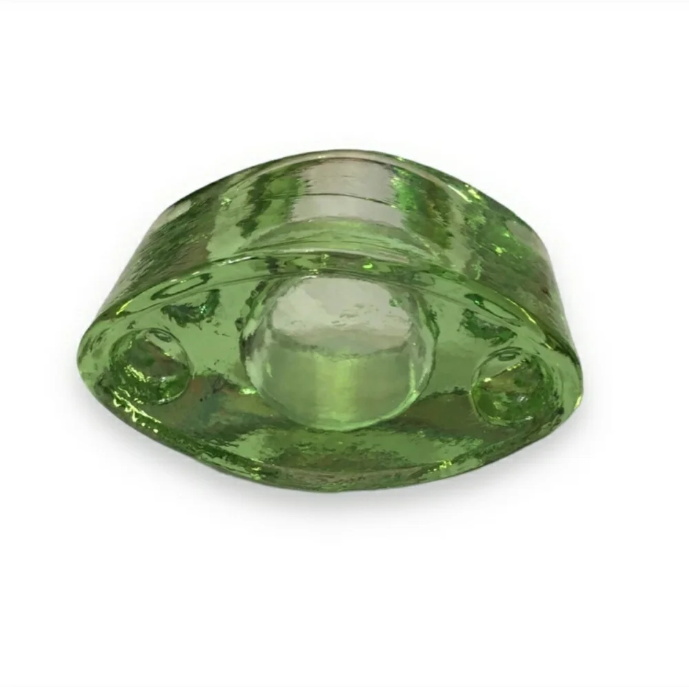 Vintage Stackable Green Glass Votive HolderVINTAGE!